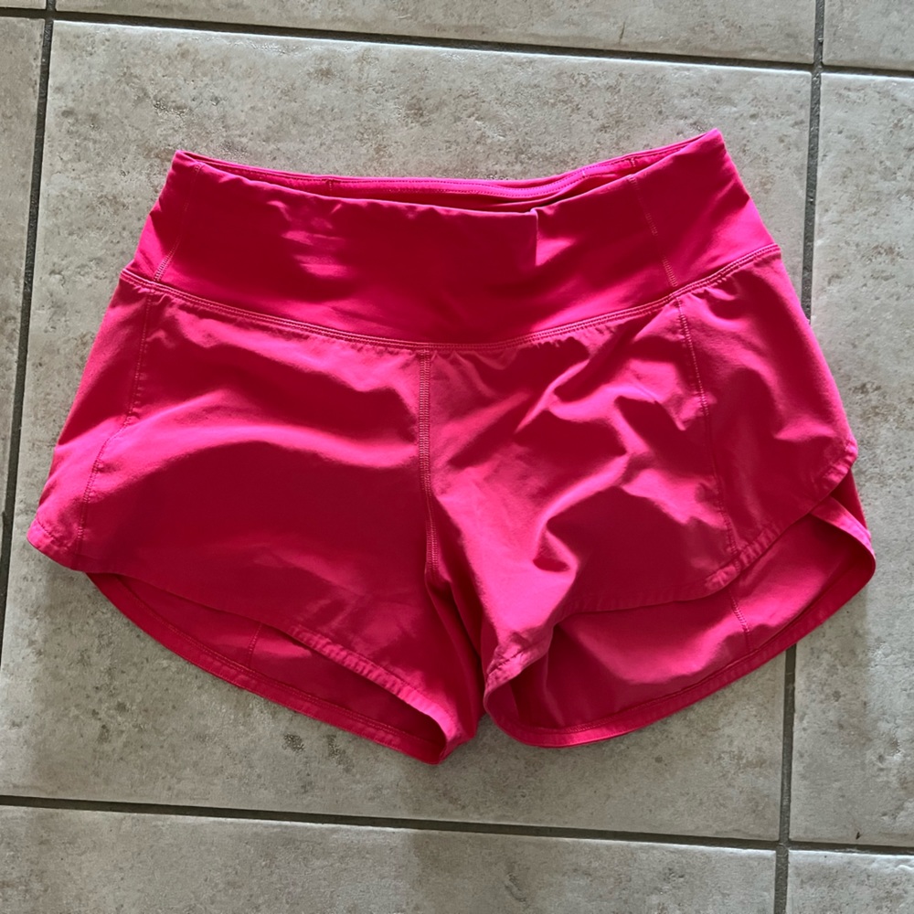 Lululemon speed up shorts! Size 4. Hot pink.